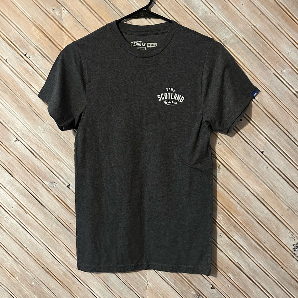 Vans Scotland Off The Walls Dark Gray Fitted T Shirt Tee Custom Original